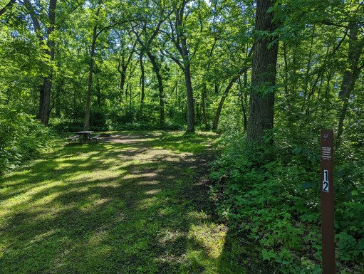 Site 12, photo 2 of 3 · from wisconsin.goingtocamp.com (the park's booking system)